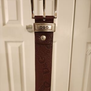 Dolce and Gabbana Dark Brown Leather Belt